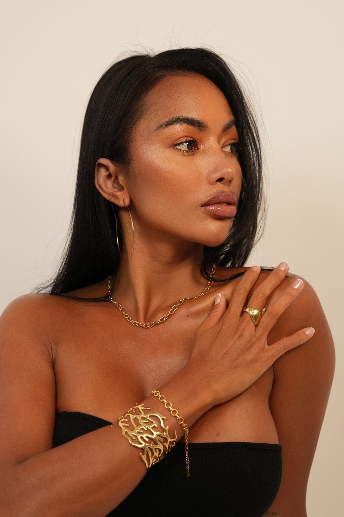 Oriental Hoop Earrings