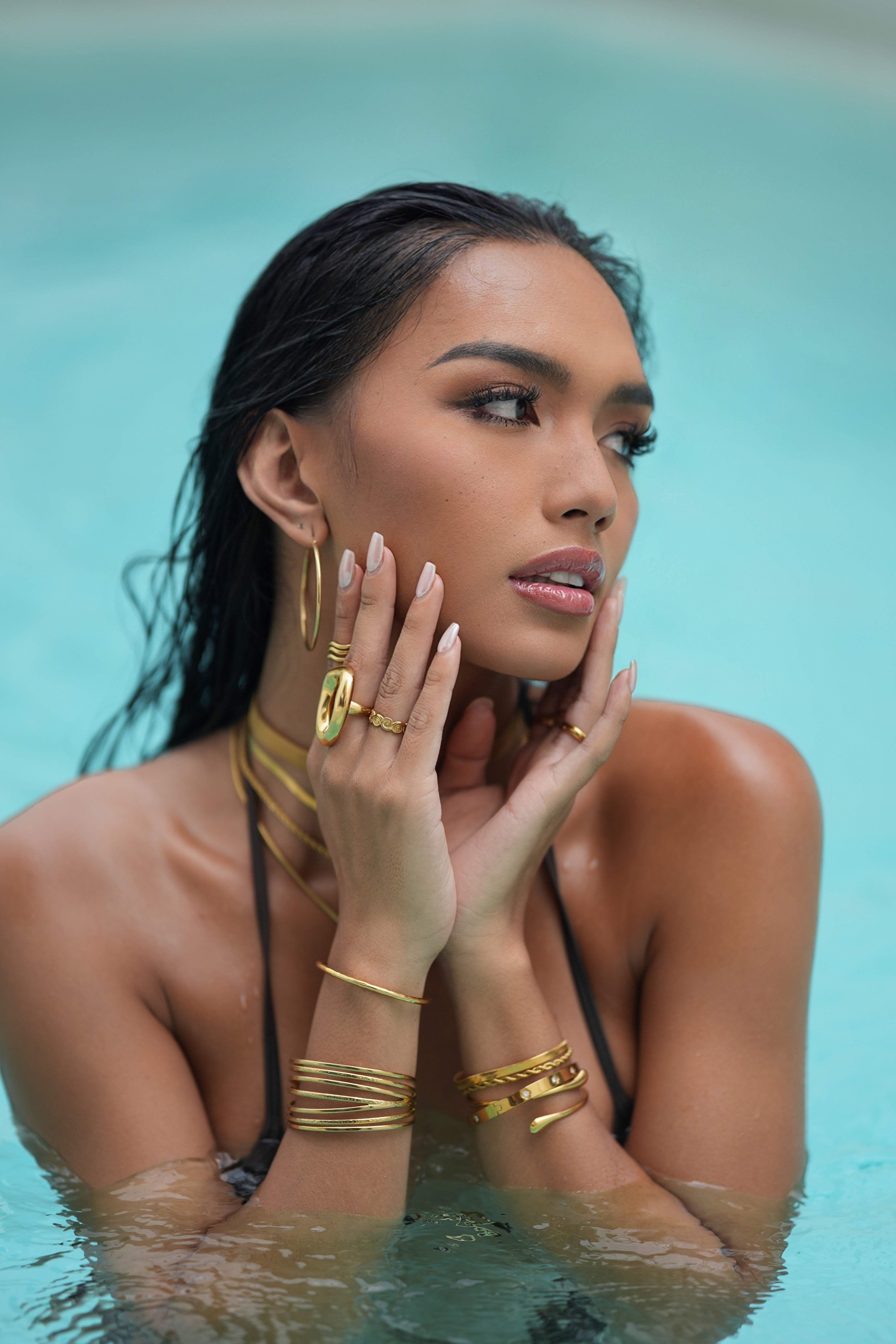 Oriental Hoop Earrings