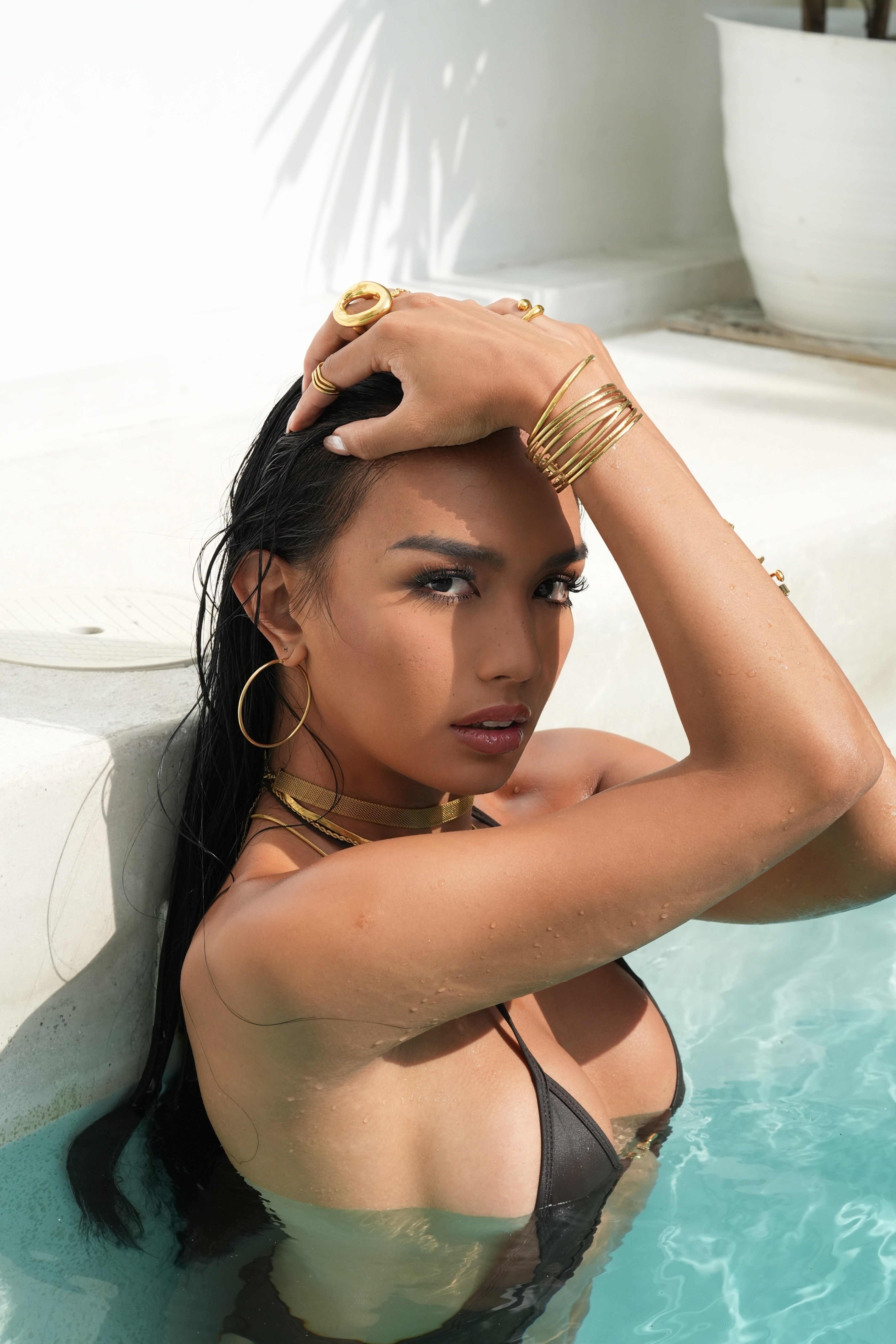 Oriental Hoop Earrings