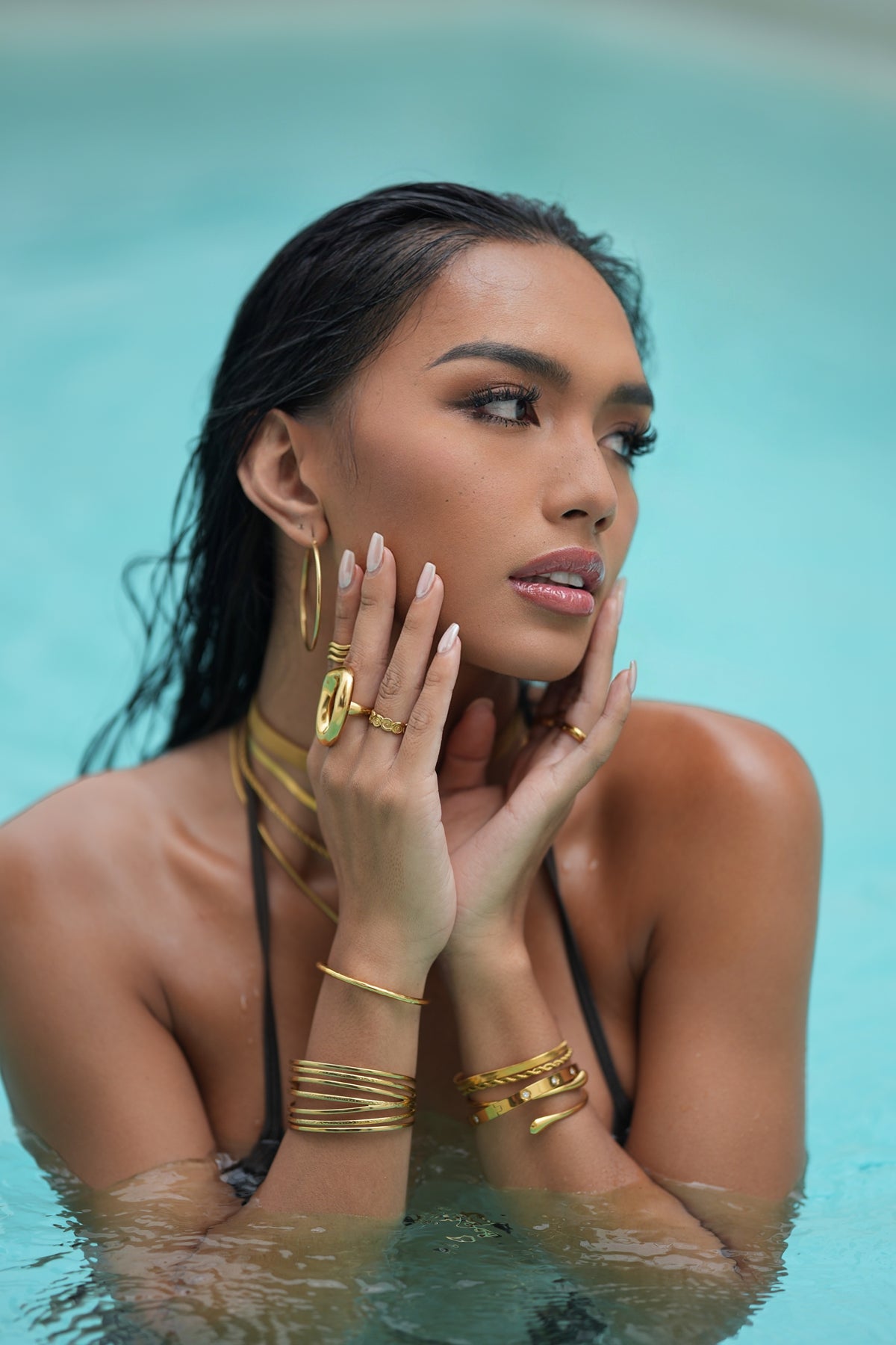 Oriental Hoop Earrings