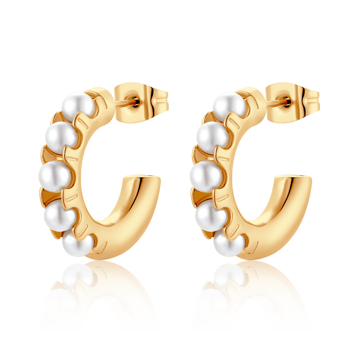 Blanc Nacré Hoop Earrings